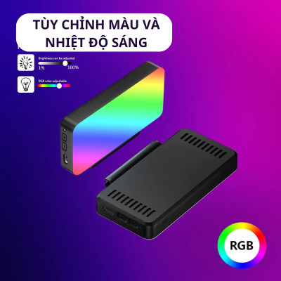Đèn led RGB Z1 hỗ trợ ánh sáng quay, chụp ảnh có kèm phụ kiện gắn thiết bị - Hàng chính hãng