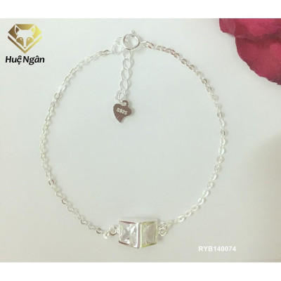 Lắc tay bạc 925 Huệ Ngân - Hình khối cá tính RYB140074