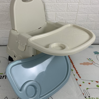 Ghế ăn dặm đa năng có đệm lưng, bánh xe full phụ kiện