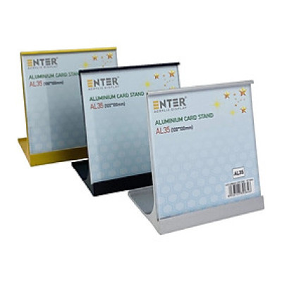 Bảng thông tin để bàn nhôm Enter AL35 100x100mm, Khung thông tin sản phẩm, Khung bảng giá, Kệ trưng bày để bàn