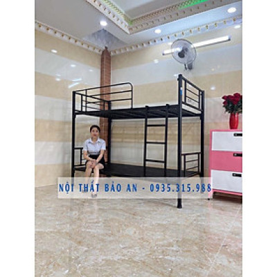 Giường sắt 2 tầng cao cấp Bảo An , kích thước 0.8mx0.8m, tháo lắp dễ dàng, miễn phí vận chuyển nội thành HCM