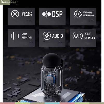 BOYA Mini (Bản Mới 2024) - Micro Đầu Ngón Tay Không Dây, Kẹp Áo, Dùng Cho Điện Thoại, Bắt Xa 100m, Chống Ồn - Hàng chính hãng