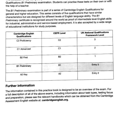 B1 Preliminary 1 For The Revised 2020 Exam Student