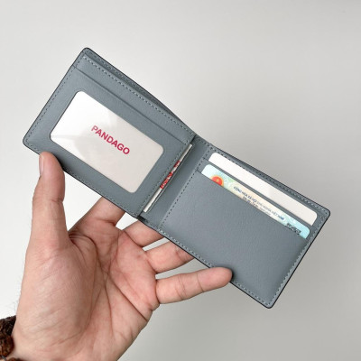 Ví cầm tay nữ nam da thật nhỏ gọn bỏ túi nhiều ngăn cao cấp thời trang PANDAGO Pandora 02 dáng ngang