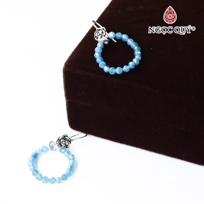 Bông tai đá amazonite mệnh thủy mộc - Ngọc Quý Gemstones