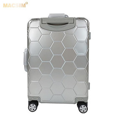 Vali hợp kim nhôm nguyên khối MS1317 Macsim cao cấp màu bạc cỡ 20inches