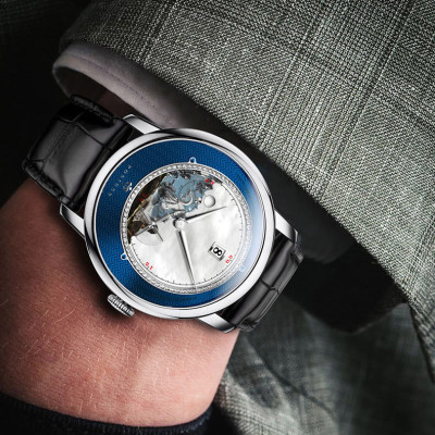 Đồng hồ nam Poniger P723-1 Chính hãng ,Kính sapphire nguyên khối ,chống xước,chống nước 50m,mặt xanh vỏ trắng dây da nâu ( đen) xịn,vỏ máy thép không gỉ 316L,Đồng hồ cơ (Automatic) bảo hành 24 tháng, hàng mới 100%,thiết kế trẻ trung và sang trọng