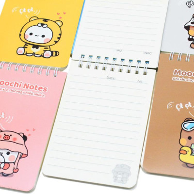 Sổ Lò Xo Moochi Notes B7 - Kẻ Ngang - 120 Trang 80gsm - The Sun 01