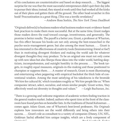 Originals: How Non-Conformists Move The World