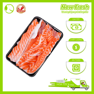 [GIAO NHANH HCM] Lườn Cá Hồi Nauy (cắt 3cm+) - Túi 1Kg 