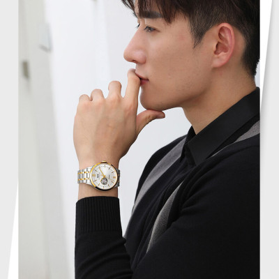 Đồng hồ nam chính hãng IW CARNIVAL IW570G-1 Kính sapphire ,chống xước ,Chống nước 30m ,Bảo hành 24 tháng,Máy cơ (Automatic),dây kim loại thép không gỉ 316L, thiết kế lộ cơ đơn giản dễ đeo