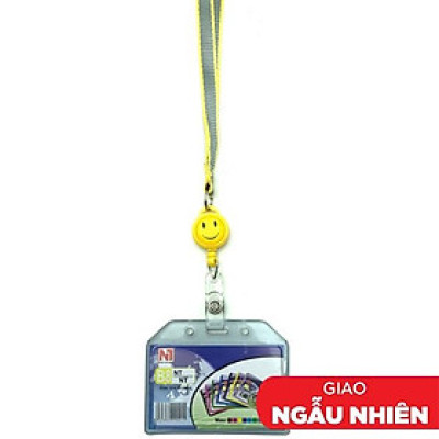 Bảng Tên Ngang Dây Viền Rút Mặt Cười - NT 012 (Màu Dây Giao Ngẫu Nhiên)