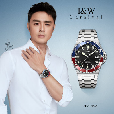 Đồng hồ nam chính hãng IW Carnival IW726G-2 ,Kính sapphire,chống xước,Chống nước30m,BH24 tháng,Máy điện tử(pin),dây da