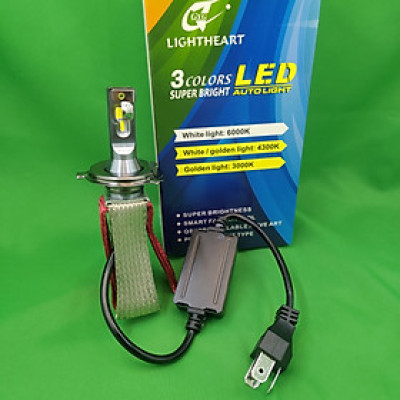 Đèn pha LED T4s 3 màu chíp led taiwan Cao cấp lắp zin sài được cả điện máy hàng loại 1 bảo hành 12 tháng