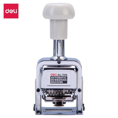  Dấu nhảy kim loại 6 số Deli, Bạc -1 chiếc - E7506