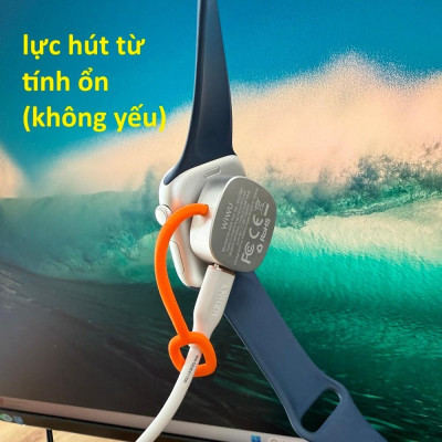 Đế sạc không dây cho Apple Watch Wiwu M23 2 cổng input (C + L)