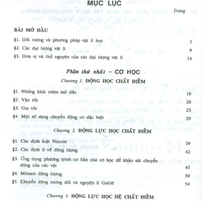 Vật Lí Đại Cương - Tập Một: Cơ-Nhiệt (Dùng Chung Các Trường Đại Học Khối Kĩ Thuật Công Nghiệp) - Tái bản lần thứ 26 năm 2023