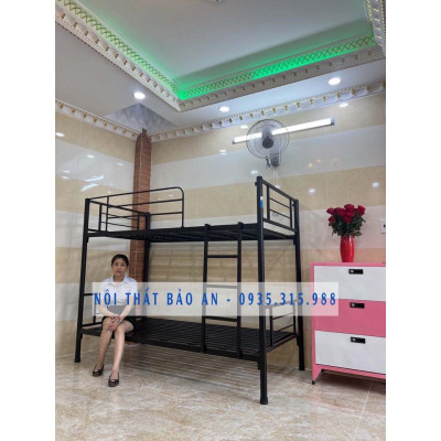 Giường sắt 2 tầng cao cấp Bảo An , kích thước 0.8mx0.8m, tháo lắp dễ dàng, miễn phí vận chuyển nội thành HCM