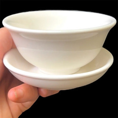 Bộ 2 chén đĩa men sứ trắng cao cấp loại 10 cm - Hàng khuyến mãi - Mã số 1008