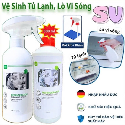 Chai Xịt Vệ Sinh Tủ Lạnh , Lò Vi Sóng 500ml Làm Sạch Những Vết Ố Lâu Ngày, Lưu Lại Hương Thơm Mát Dễ Chịu Nhanh Khô
