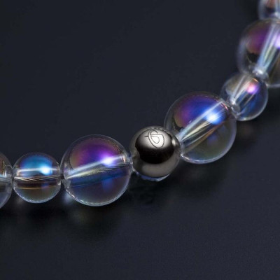 Vòng tay Phiten titanium & pha lê combi (3mm/4mm)