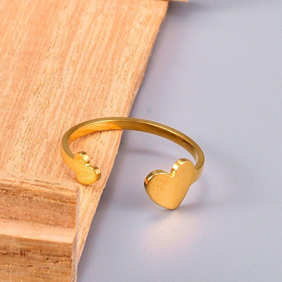 Nhẫn nữ - Nhẫn titan nữ thời trang cao cấp kiểu trái tim hở thép không gỉ titanium trangsucpt 3 màu sắc NNUT37