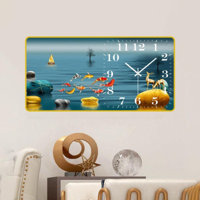 Tranh Đồng Hồ Treo Tường tráng gương ️Freeship️ Đồng Hồ Pha Lê Trang Trí Decor Nhà Cửa Phòng Khách kim trôi