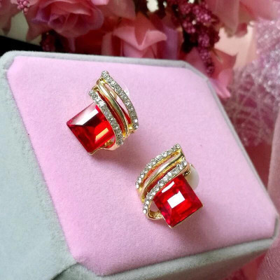 Khuyên tai hàn quốc Rhinestone ( PK09)