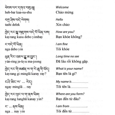 Cẩm Nang Giao Tiếp Tạng - Anh - Việt