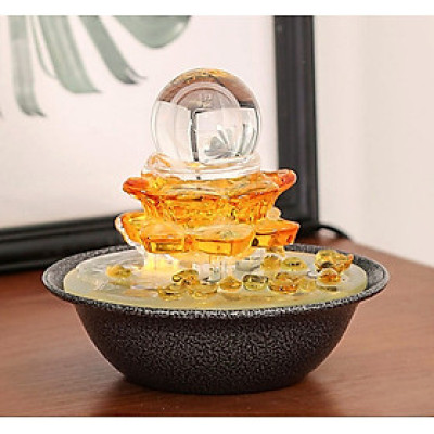 Thác Nước Phong Thủy Ngọc Cát Tam Tài Trang Trí_ Hàng chính hãng