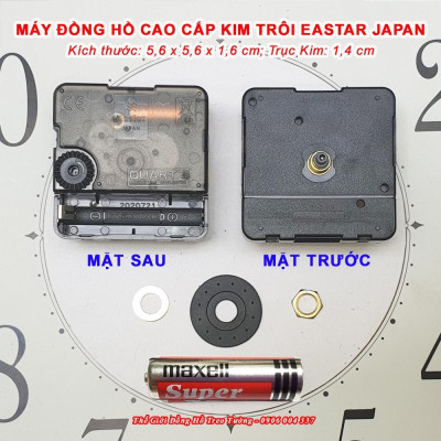 Máy Đồng Hồ KIM TRÔI Cao Cấp EASTAR NHẬT – Bộ Kim Tự Chọn (Kim Bầu, Kim Hoa Văn, Kim Khung...) – Tặng Pin Maxell