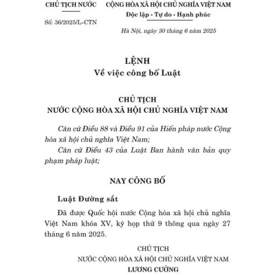 Luật Đường sắt năm 2025