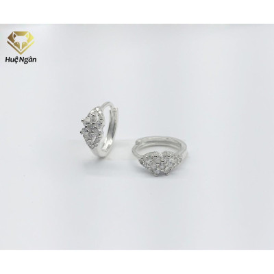 Bông tai bạc Ý 925 Huệ Ngân - Nơ Xinh RYE140605