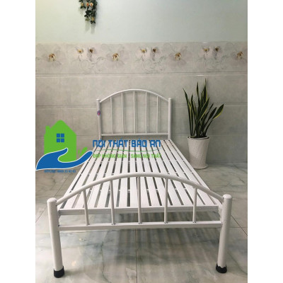Giường sắt mỹ nghệ nhiều kích thước từ 1m đến 1m8 mẫu 04 - Bảo An