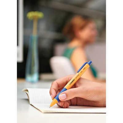 Bút bi bấm STABILO pointball POINT ( Xanh, Đen, Đỏ, Xanh lá, Tím, Xanh nhạt) - Xanh lá