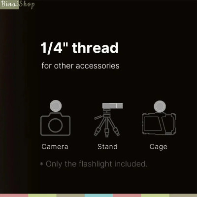 Ulanzi LM07 - Đèn Pin Chụp Ảnh Di Động Dành Cho Máy Ảnh Và Máy Quay, Chế Độ Zoom Sáng, Nhiệt Độ Màu 2000K-8000K - Hàng chính hãng