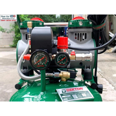 Máy Nén Khí Không Dầu Dekton 12L ( DK-AC2912SW ) 1.5HP, Bảo hành máy chính hãƞg, 100% Dây đồng