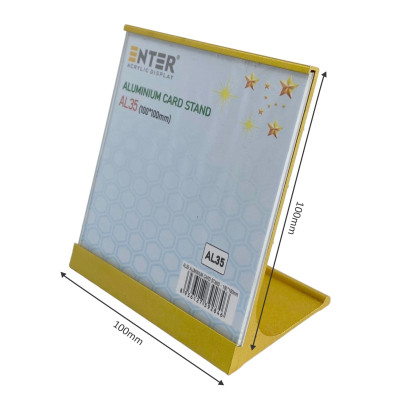 Bảng thông tin để bàn nhôm Enter AL35 100x100mm, Khung thông tin sản phẩm, Khung bảng giá, Kệ trưng bày để bàn