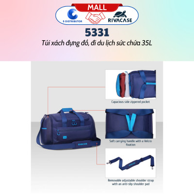 Túi Xách Du Lịch Rivacase 5331 Sức Chứa 35L - Bảo Hành 24 Tháng - Hàng Chính Hãng