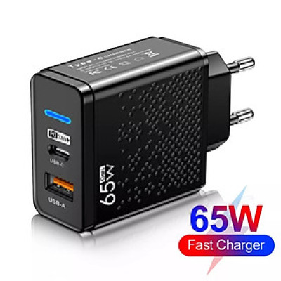 Củ sạc nhanh Elough PD65W cho điện thoại, máy tính bảng gồm 1 cổng USB-A 3.0 và 1 cổng Type-C, hàng nhập khẩu