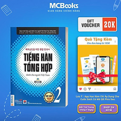 Sách - Tiếng Hàn Tổng Hợp Dành Cho Người Việt Nam Sơ Cấp 2 - Bản Đen Trắng - MCBooks