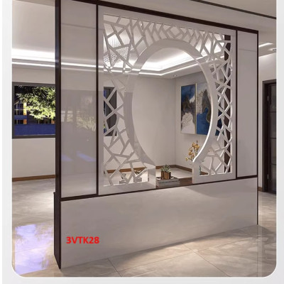 Vách ngăn phòng khách nhà bếp, Tủ kệ vách ngăn phòng 3VTK28 - Nội thất lắp ráp Viễn Đông Adv