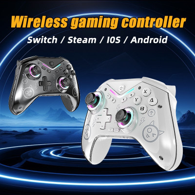 Gamepad tay game Không dây Bluetooth CM619 led RGB cho máy tính, laptop, smartphone, máy tính bảng, máy game hàng nhập khẩu