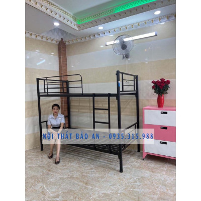 Giường sắt 2 tầng cao cấp Bảo An , kích thước 0.8mx0.8m, tháo lắp dễ dàng, miễn phí vận chuyển nội thành HCM