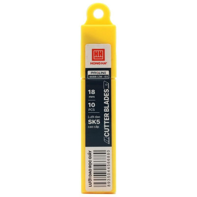 Hộp 10 Lưỡi Dao Rọc Giấy SK5 18 mm ZM-03 - Hồng Hà 6688
