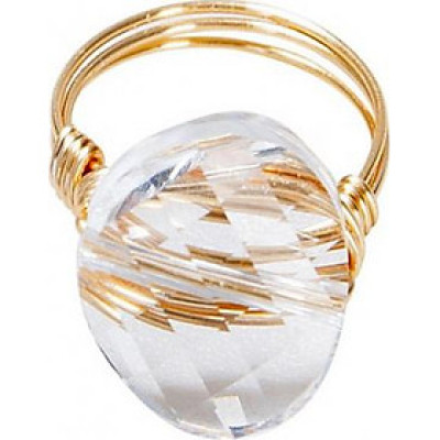 Nhẫn kẽm pha lê Áo R5621W-1