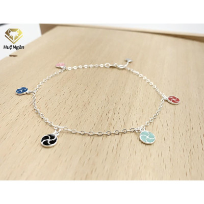 Lắc chân bạc Ý 925 Huệ Ngân- CIRCLE JL024