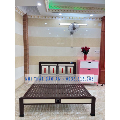 GIƯỜNG SẮT HỘP - NGANG 1M8 DÀI 2M 