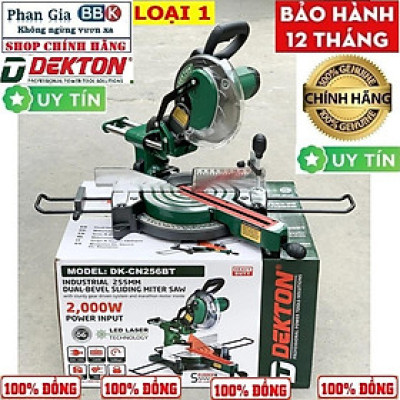 Máy Cắt NhômTrượt Có Nghiêng Dekton DK-256, Bảo Hành 6 Tháng- Bảo hành chính hãƞg