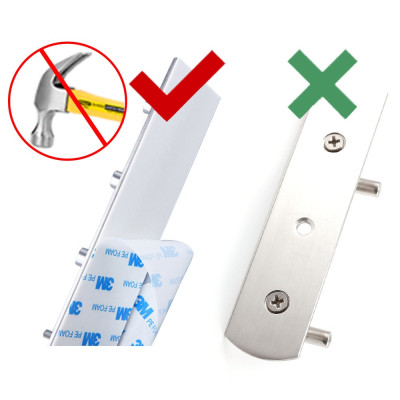 Thanh treo quần áo dán tường 4 chấu inox 304 HOBBY home decor 4TV160